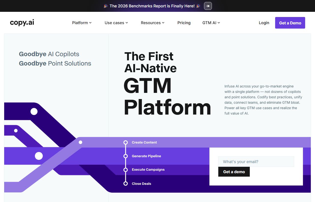 Copy.ai homepage